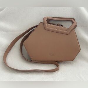 Alkemē Ateliēr Vegan Leather Luxury Crossbody Handbag Satchel Tan